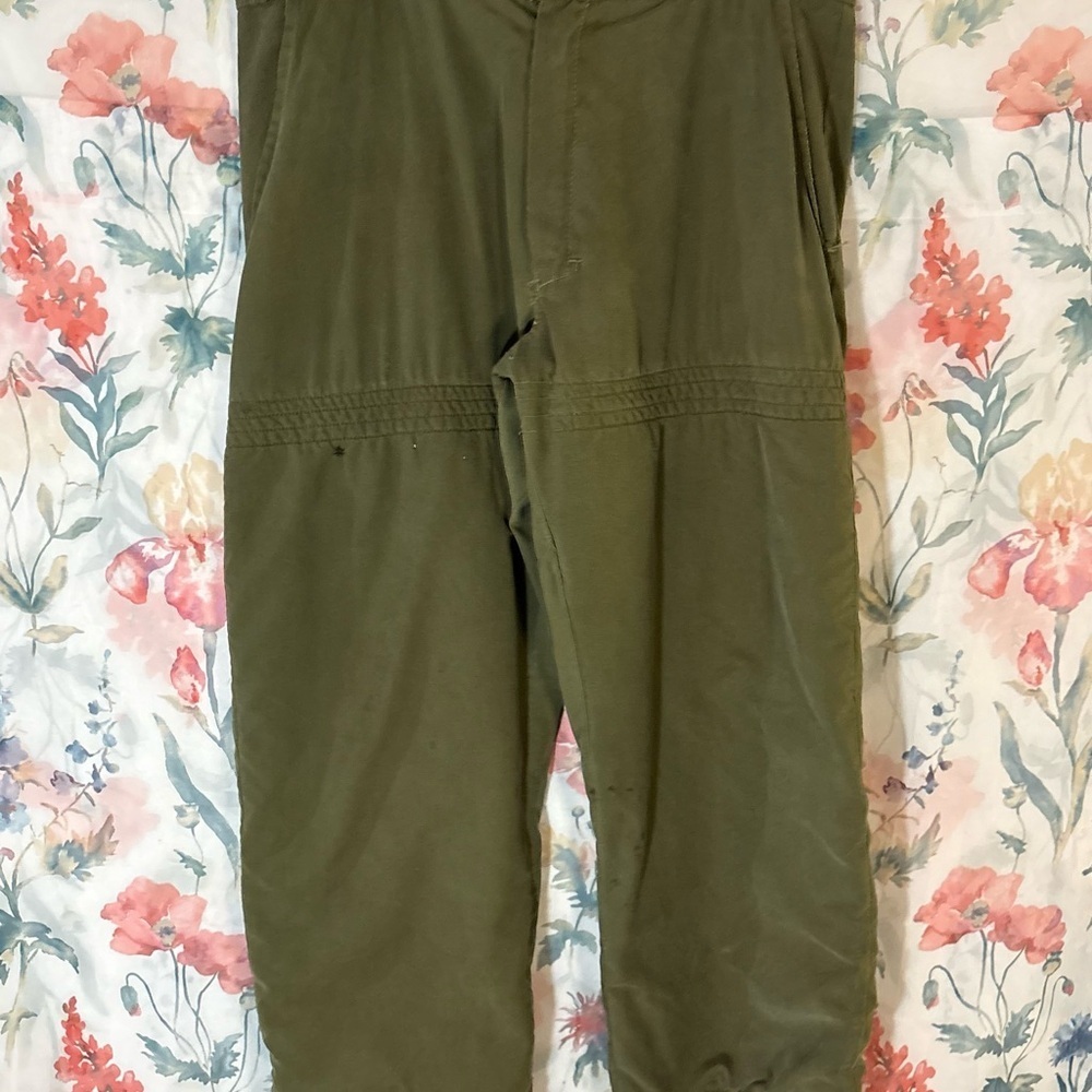 Vintage Men's Olive Green Utility Pants